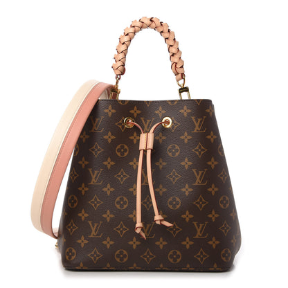 Louis Vuitton Monogram Braided Neonoe MM Peach Cream 1 of 10