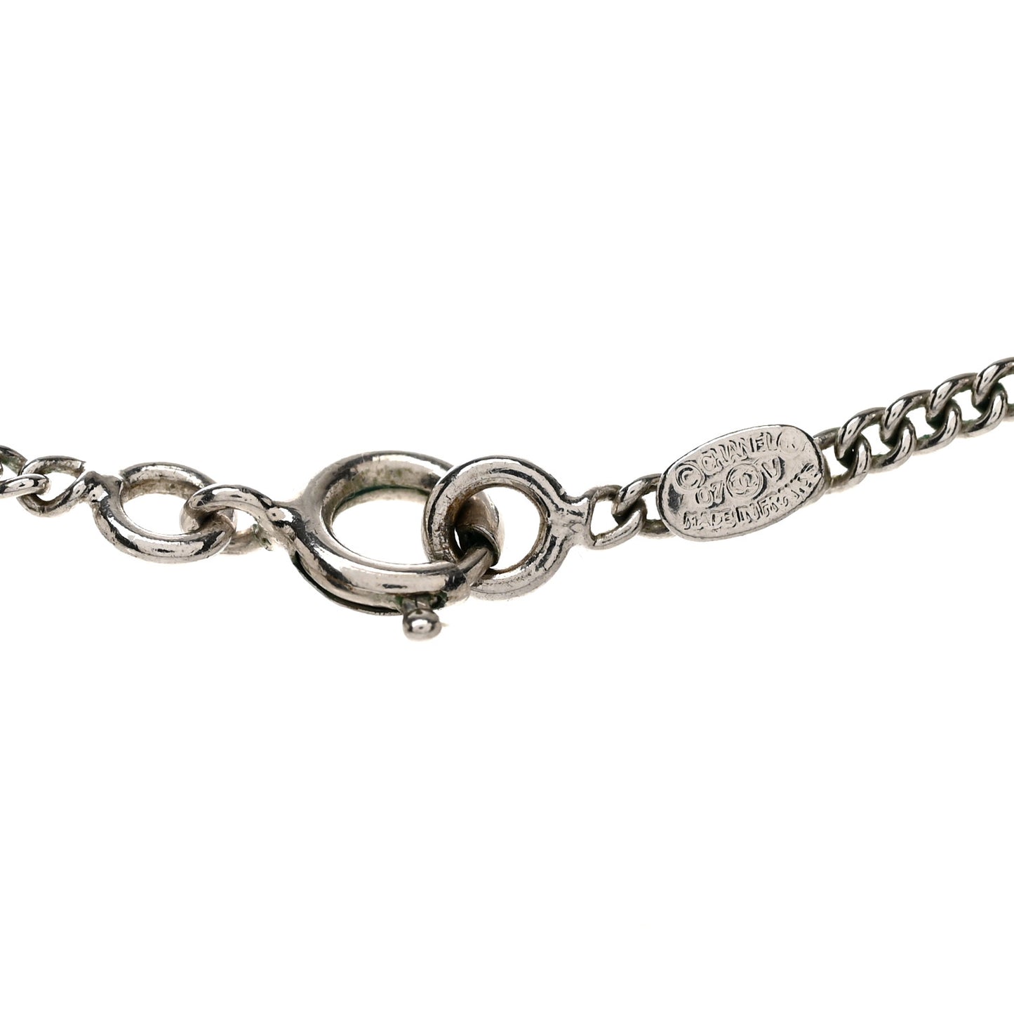 Crystal Timeless CC Necklace Silver