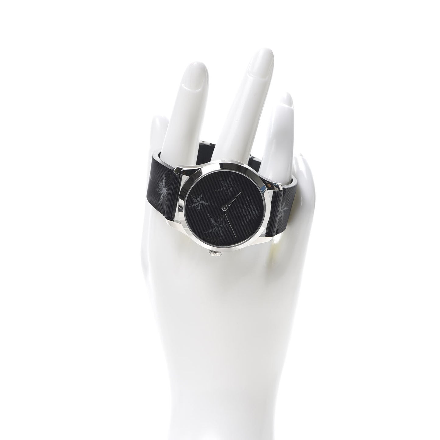 Stainless Steel Calfskin 38mm G-Timeless Bee Star Hologram Quartz Watch Black
