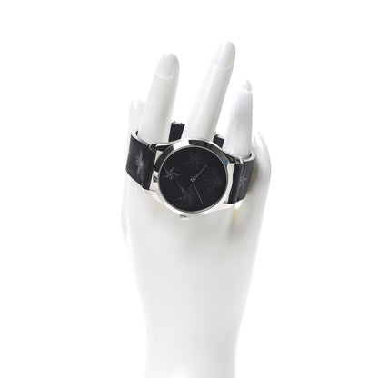 Gucci Stainless Steel Calfskin 38mm G-Timeless Bee Star Hologram Quartz Watch Black 2 of 6
