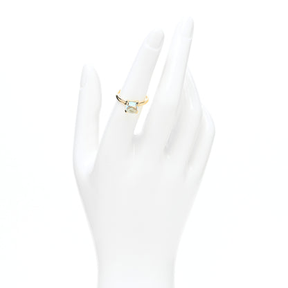 Tiffany 18K Yellow Gold Blue Topaz 7mm Paloma Picasso Sugar Stacks Ring 52 6 2 of 5