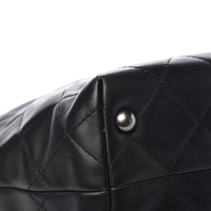 Chanel Calfskin Quilted Shopping In Chains Tote Black 10 of 13