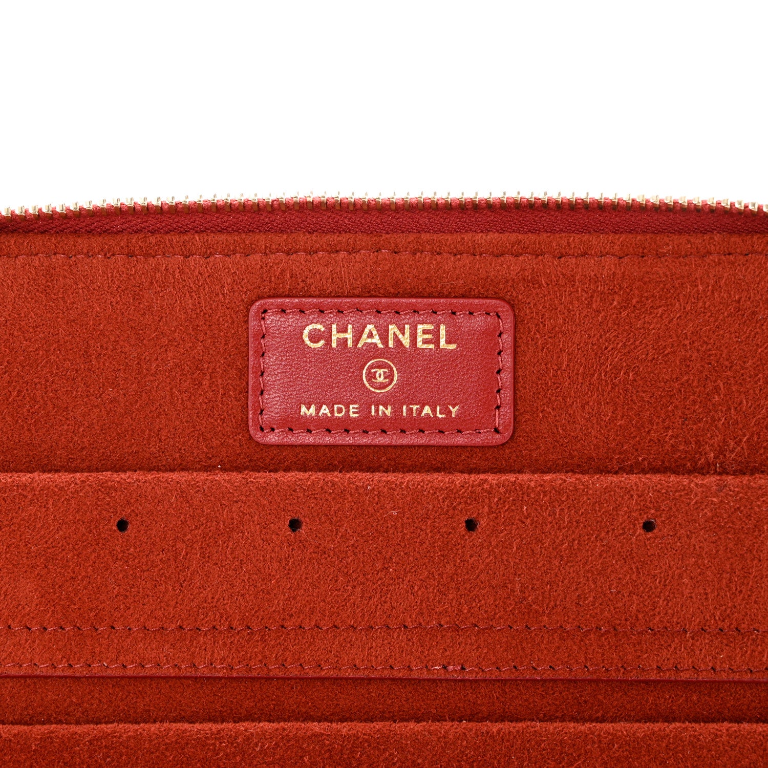 Chanel Caviar Quilted Top Handle Jewelry Case Red 7 of 10