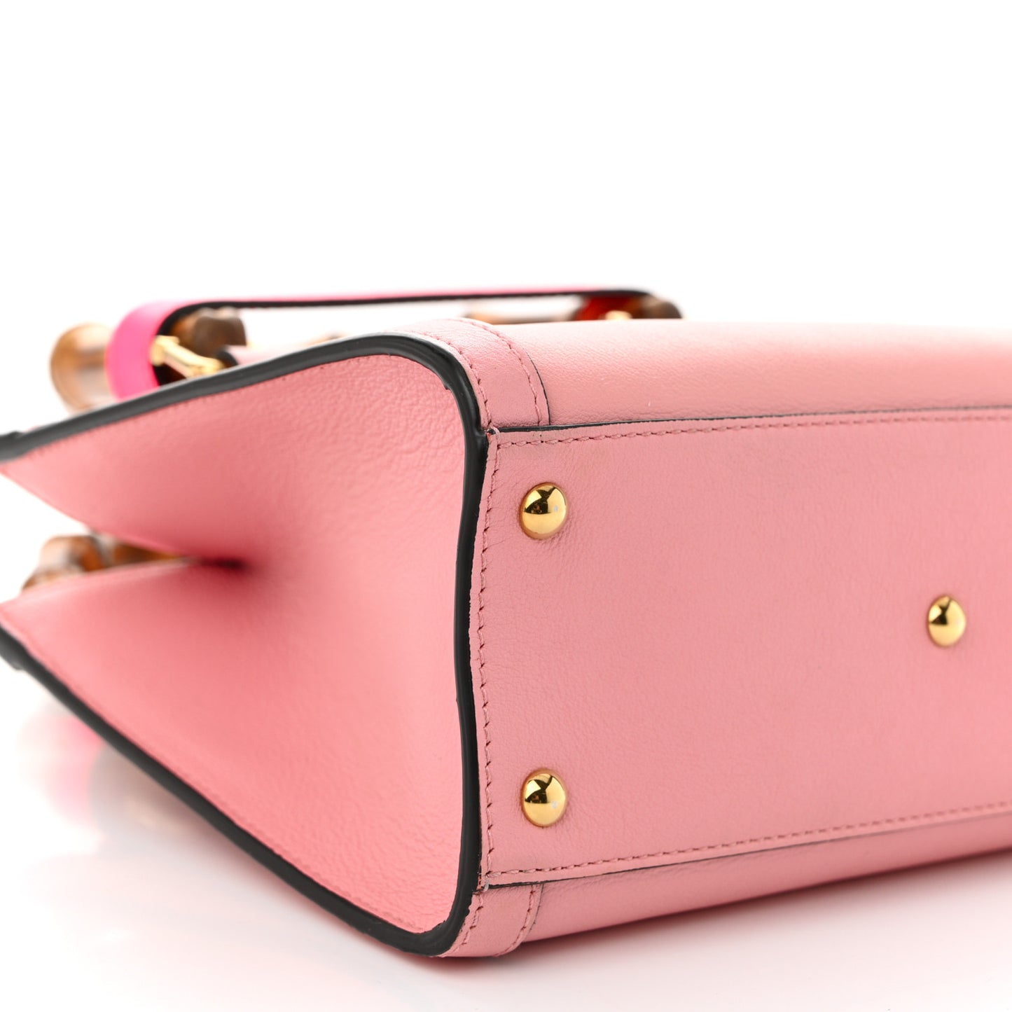 Wonka Grain Calfskin Mini Diana Tote Bag Wild Rose Fuxia Fluo
