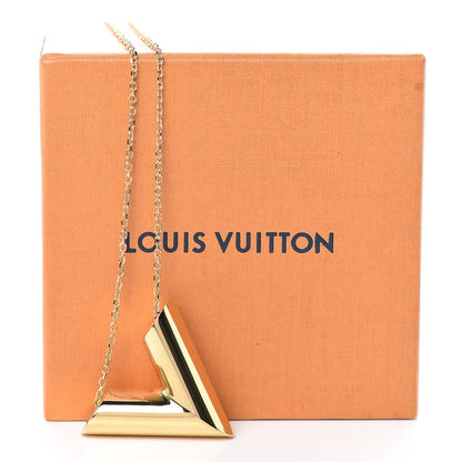 Louis Vuitton Large Essential V Necklace Gold 8 of 8