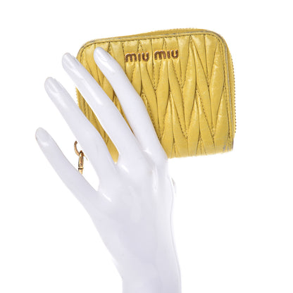 Miu Miu Nappa Matelasse Lux Coin Purse Ananas 2 of 10