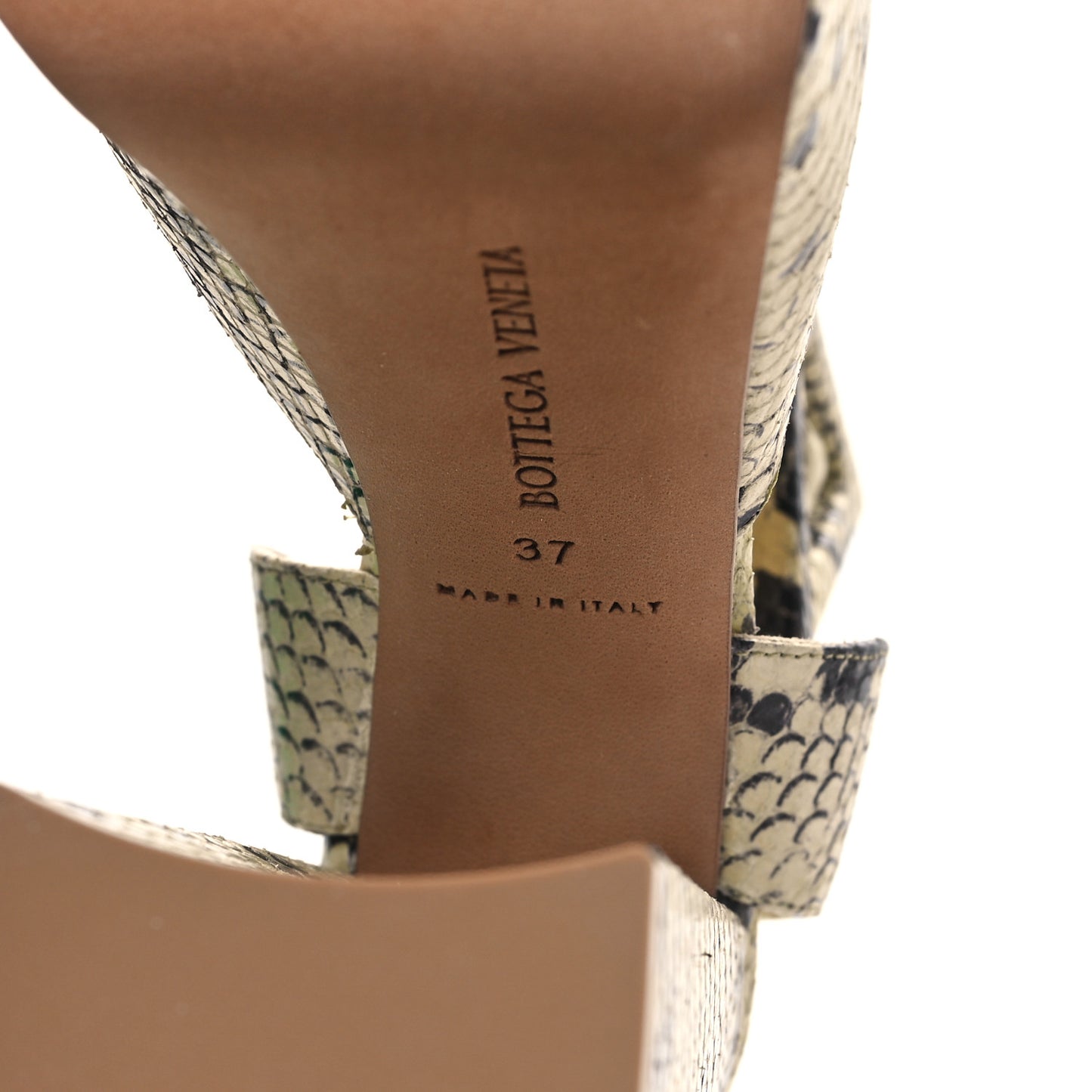Faded Goatskin Python Printed Tower 40/140mm Platform Pumps 37 Kiwi Black