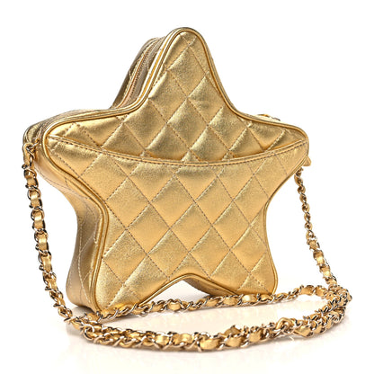 Chanel Metallic Lambskin Quilted Walk Of Fame Star Bag Gold 3 of 10