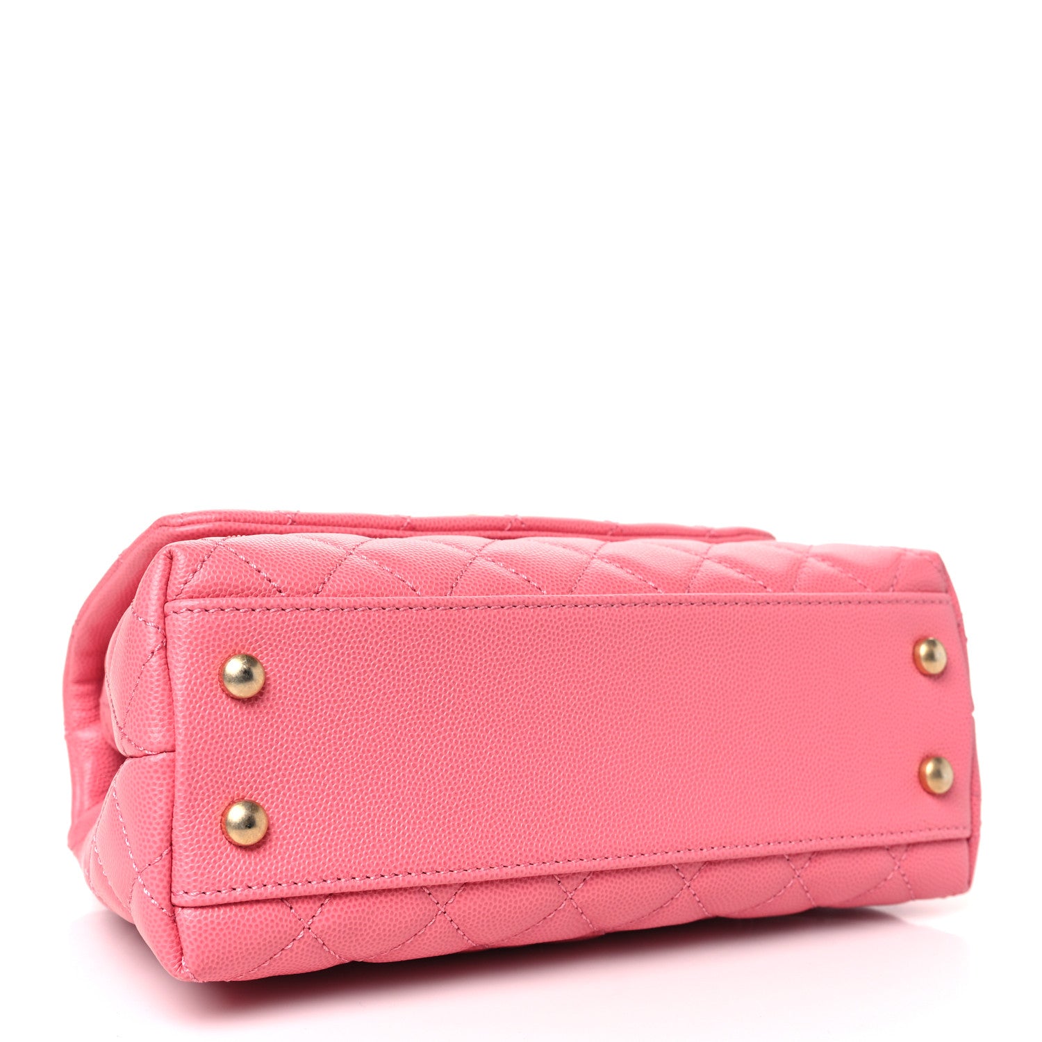 Chanel Caviar Lizard Embossed Quilted Mini Coco Handle Flap Pink 4 of 10