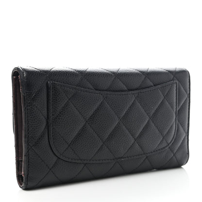 Chanel Caviar Quilted Large Flap Wallet Black 3 of 15