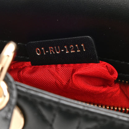 Christian Dior Lambskin Cannage Mini Lady Dior Black 7 of 11