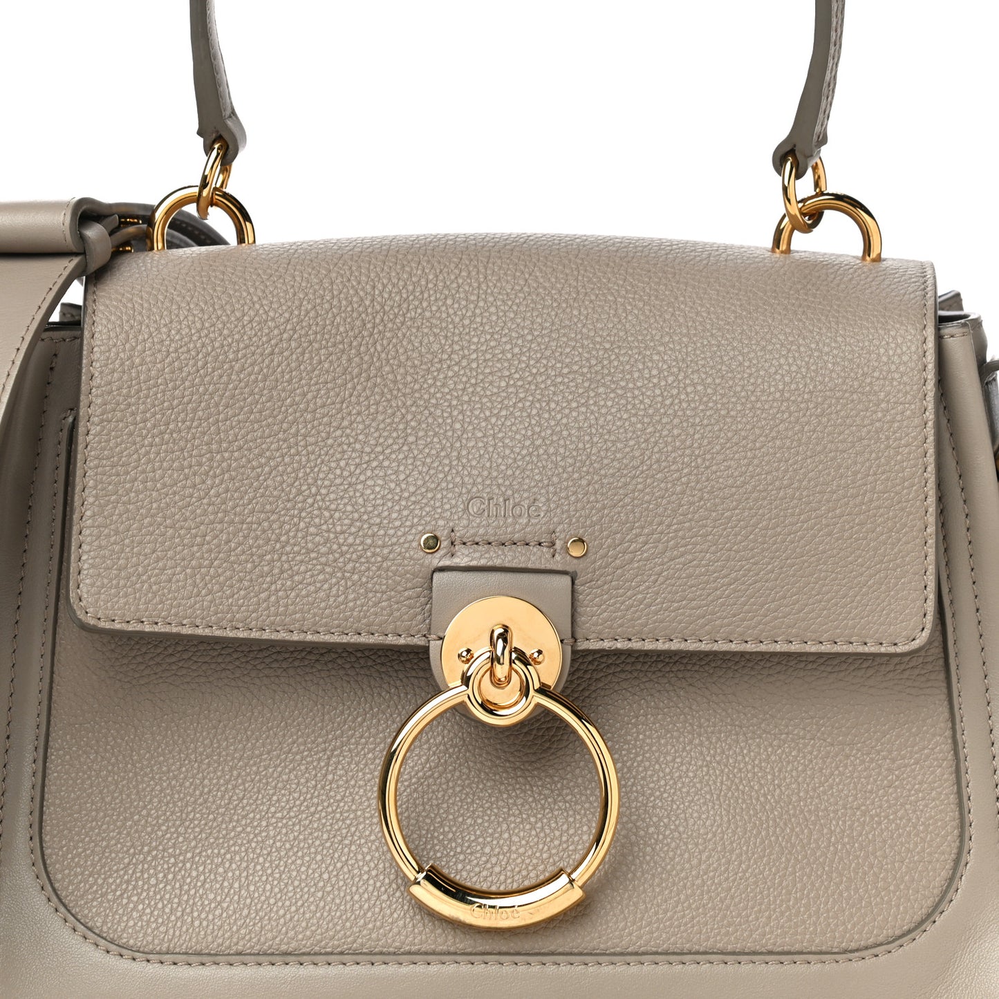 Calfskin Small Tess Day Bag Motty Grey
