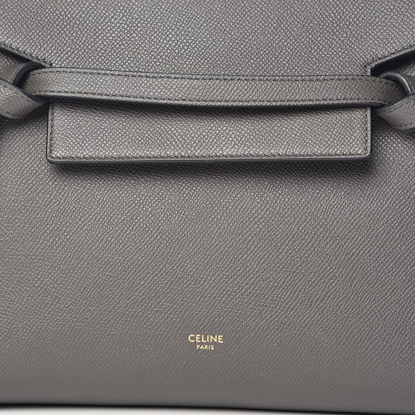 Grained Calfskin Micro Belt Bag Grey