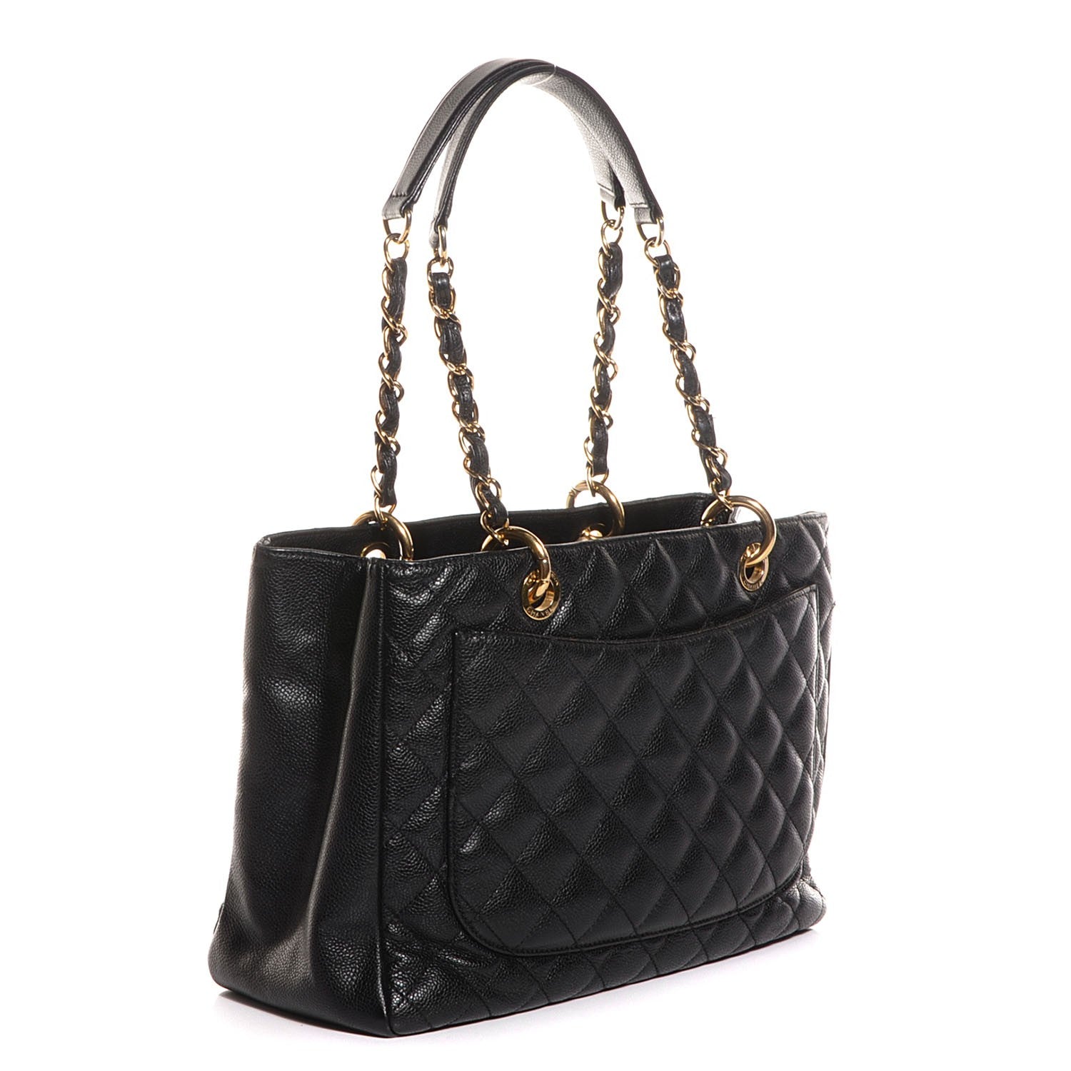 Chanel Caviar Quilted Grand Shopping Tote GST Black 3 of 7