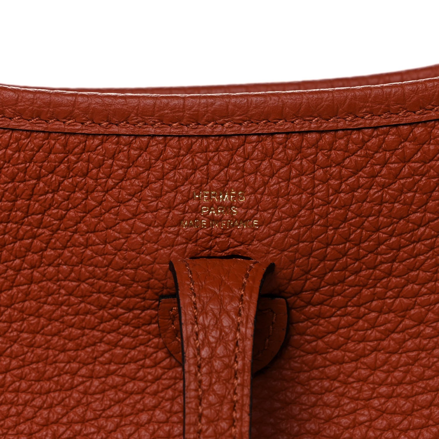 Hermes Taurillon Clemence Maxi Quadrille Evelyne TPM Cuivre Capucine Parme Rouge Duchess 6 of 13