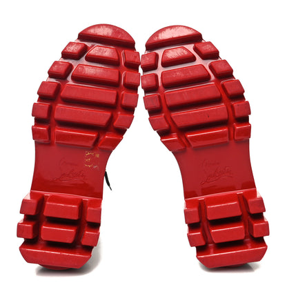 Christian Louboutin Canvas Calfskin Panaroot Dune Flat Boots 41 Black 5 of 9