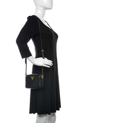 Prada Saffiano Small Camera Crossbody Bag Black 2 of 10
