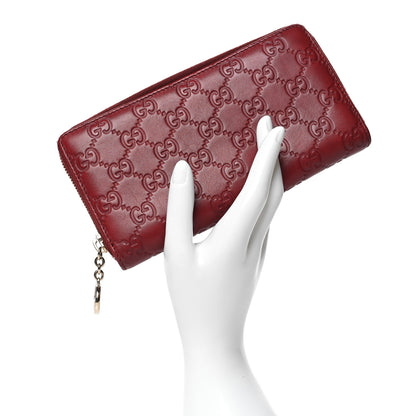 Gucci Guccissima GG Pierce Zip Around Wallet Red 2 of 10