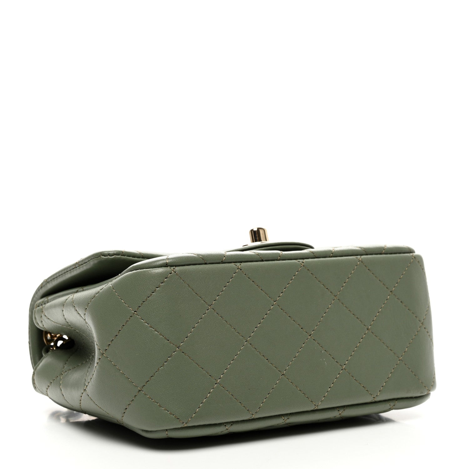 Chanel Lambskin Quilted Mini Square Flap Green 4 of 10