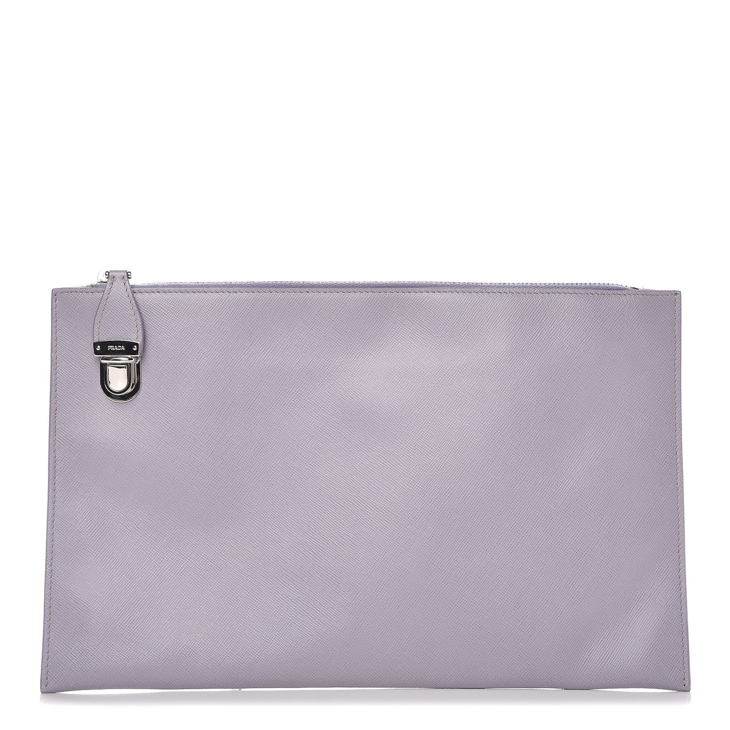 Saffiano Lux Clutch Pouch Glicine
