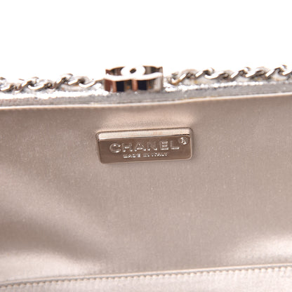 Chanel Metallic Lambskin Small Chain Around Clutch Silver 6 of 15