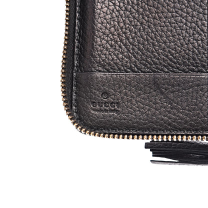 Gucci Pebbled Calfskin Medium Soho Zip Around Wallet Black 6 of 13