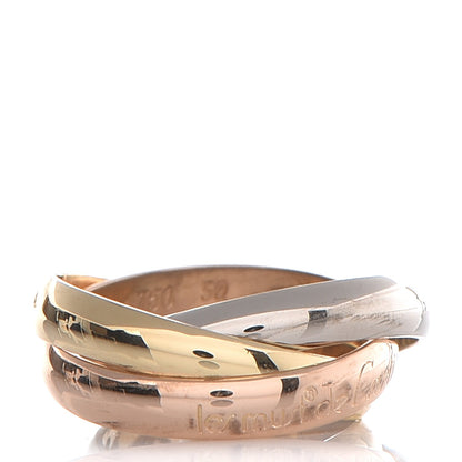 Cartier 18K Pink Yellow White Gold Le Must De Trinity Ring 50 5.25 1 of 6