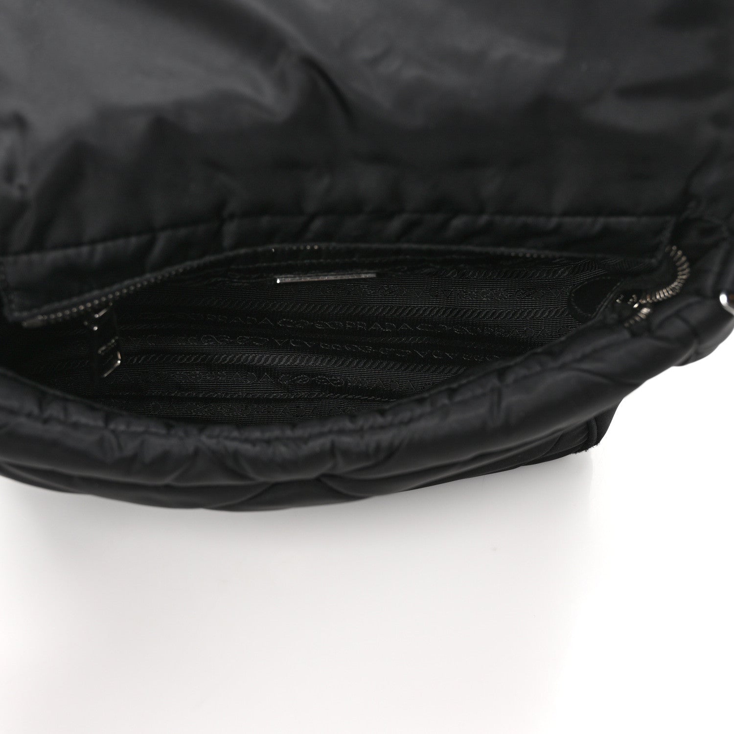 Prada Re-Nylon Quilted Padded Flap Shoulder Bag Black 5 of 8