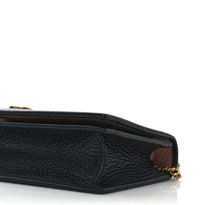 Gucci Calfskin GG Marmont Bow Chain Wallet Black 8 of 9
