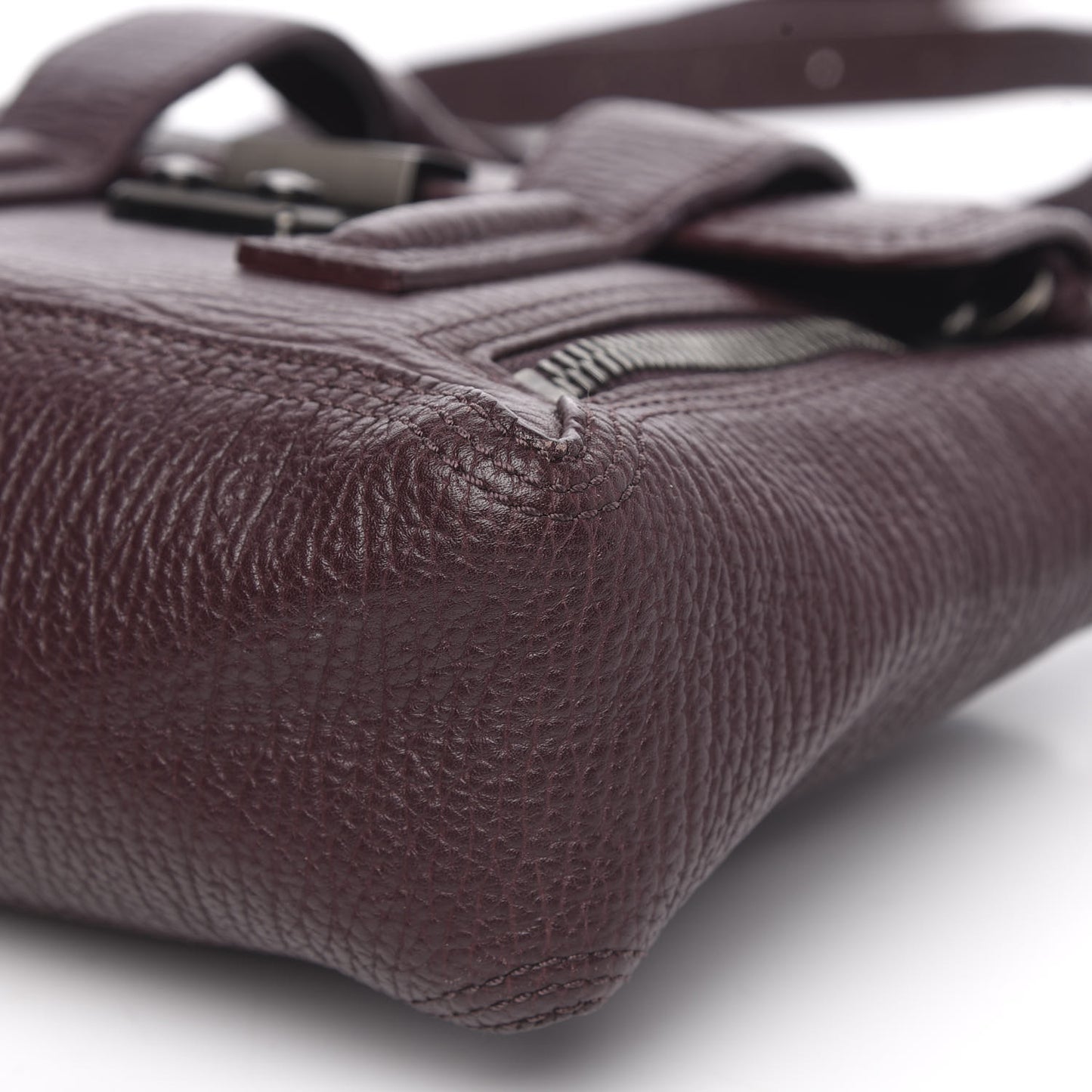 3.1 Textured Calfskin Mini Pashli Satchel Burgundy