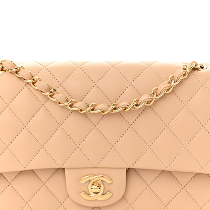 Chanel Lambskin Quilted Medium Double Flap Beige 8 of 12