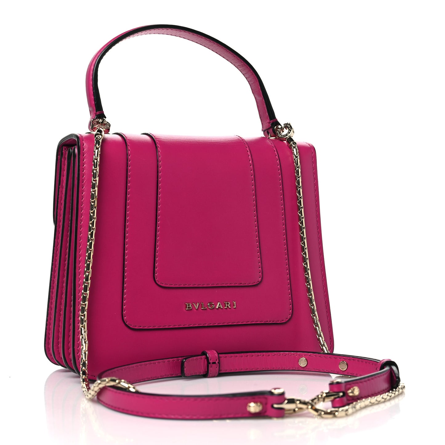 Calfskin Serpenti Forever Top Handle Pink
