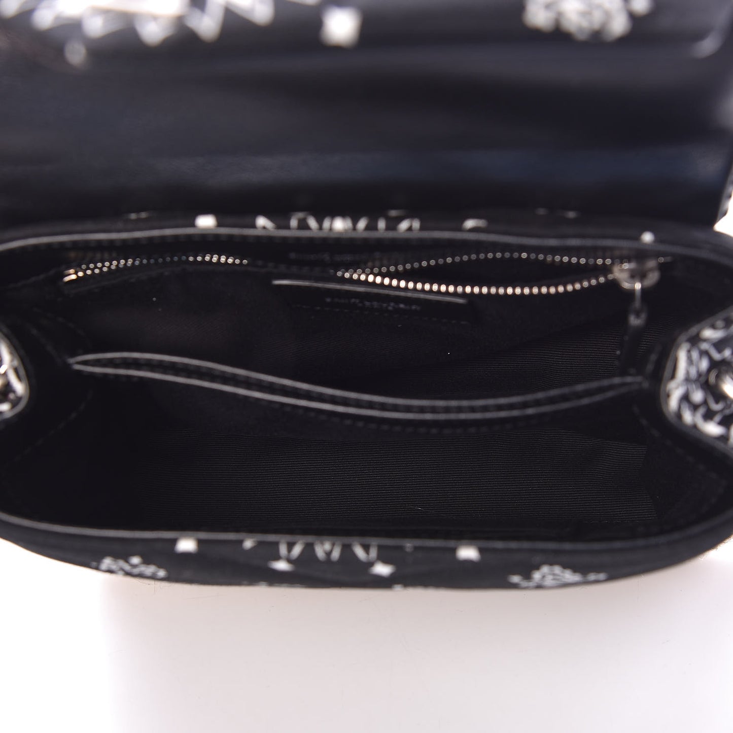 Cotton Bandana Y Quilted Monogram Toy Loulou Crossbody Bag Black White