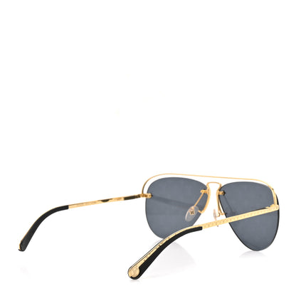 Louis Vuitton Metal Monogram Grease Sunglasses Z1172W Gold 4 of 7