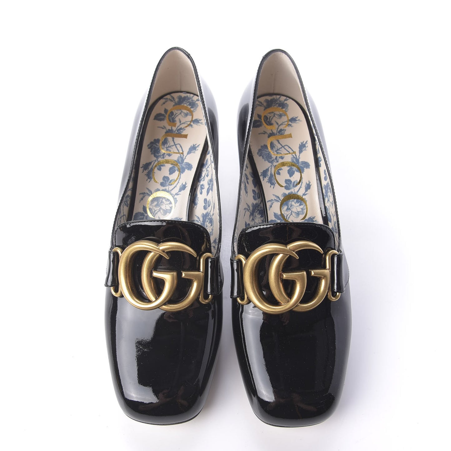 Vernice GG Victoire 55mm Loafer Pumps 36 Black