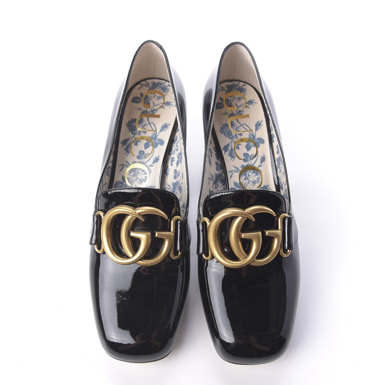 Gucci Vernice GG Victoire 55mm Loafer Pumps 36 Black 5 of 10