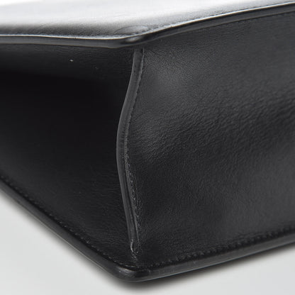 Celine Smooth Calfskin Medium Clasp Shoulder Bag Black 11 of 12