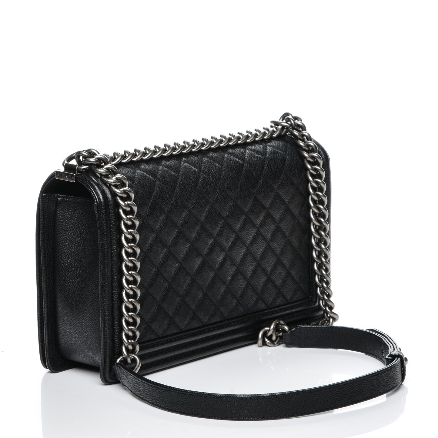 Caviar Quilted New Medium Boy Flap Black