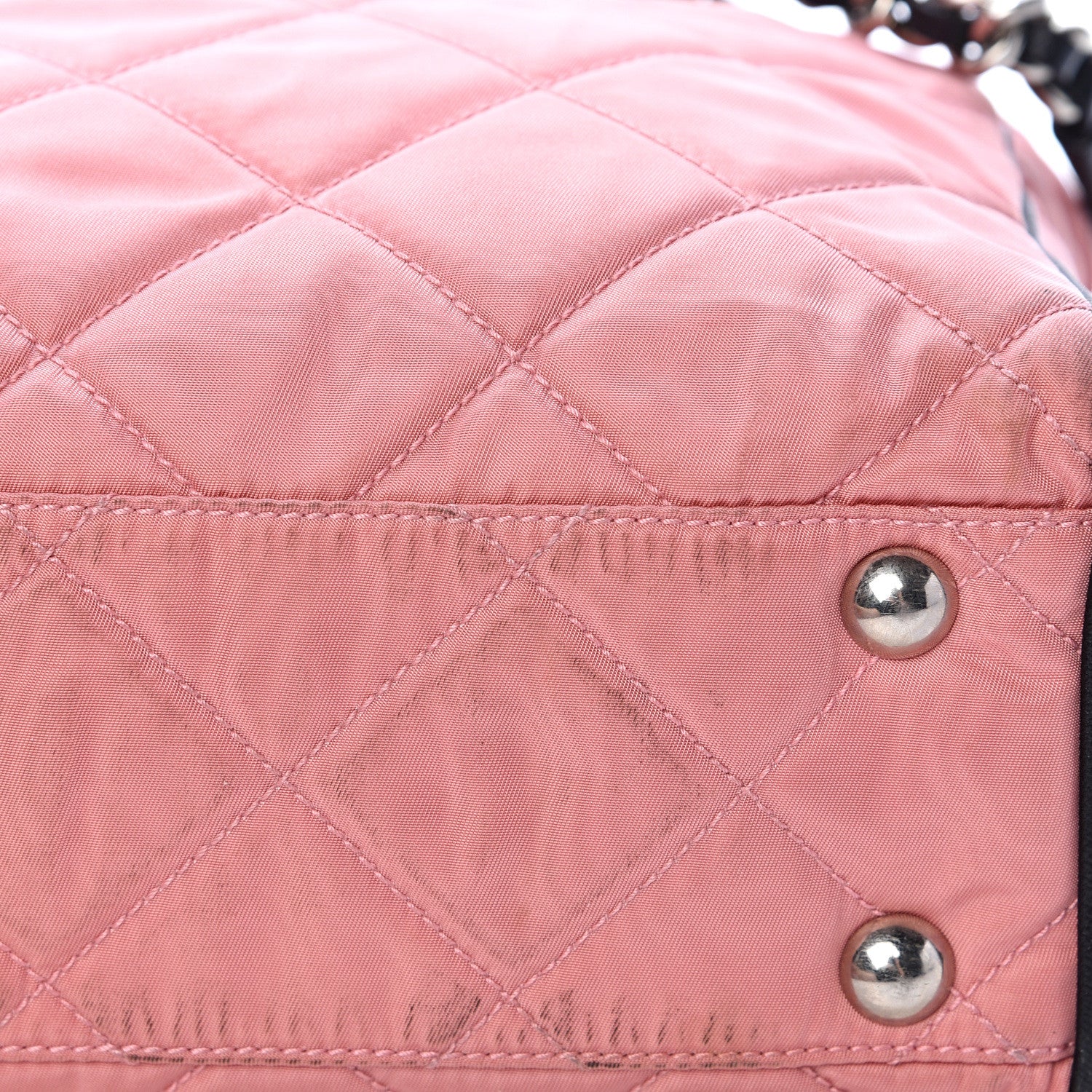 Prada Tessuto Nylon Quilted Shoulder Bag Rosa Black 16 of 18