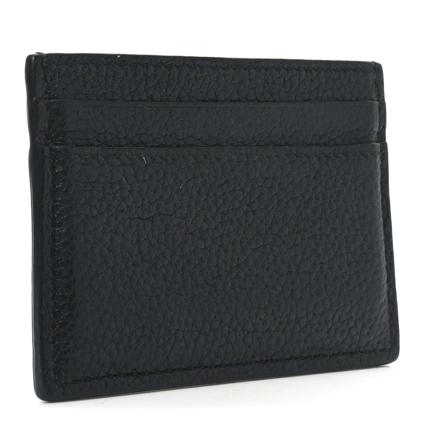 Grainy Calfskin Zumi Card Holder Black