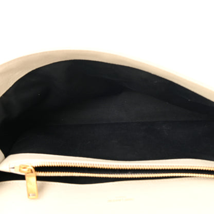 Saint Laurent Sheepskin Matelasse Chevron Monogram Large College Satchel Cream Soft 4 of 18