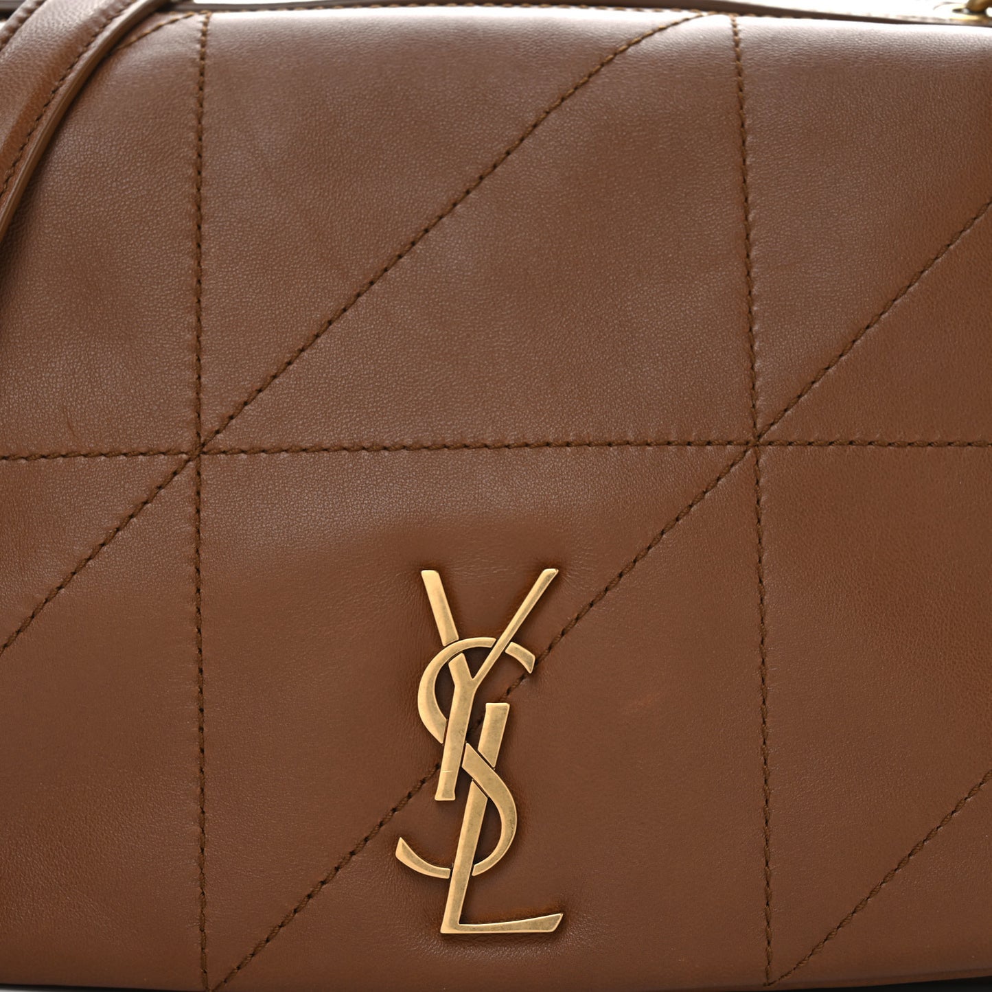 Lambskin Matelasse Monogram Small Jamie 4.3 Light Fox