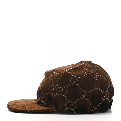 Gucci Velvet GG Monogram Baseball Hat L Brown 4 of 8