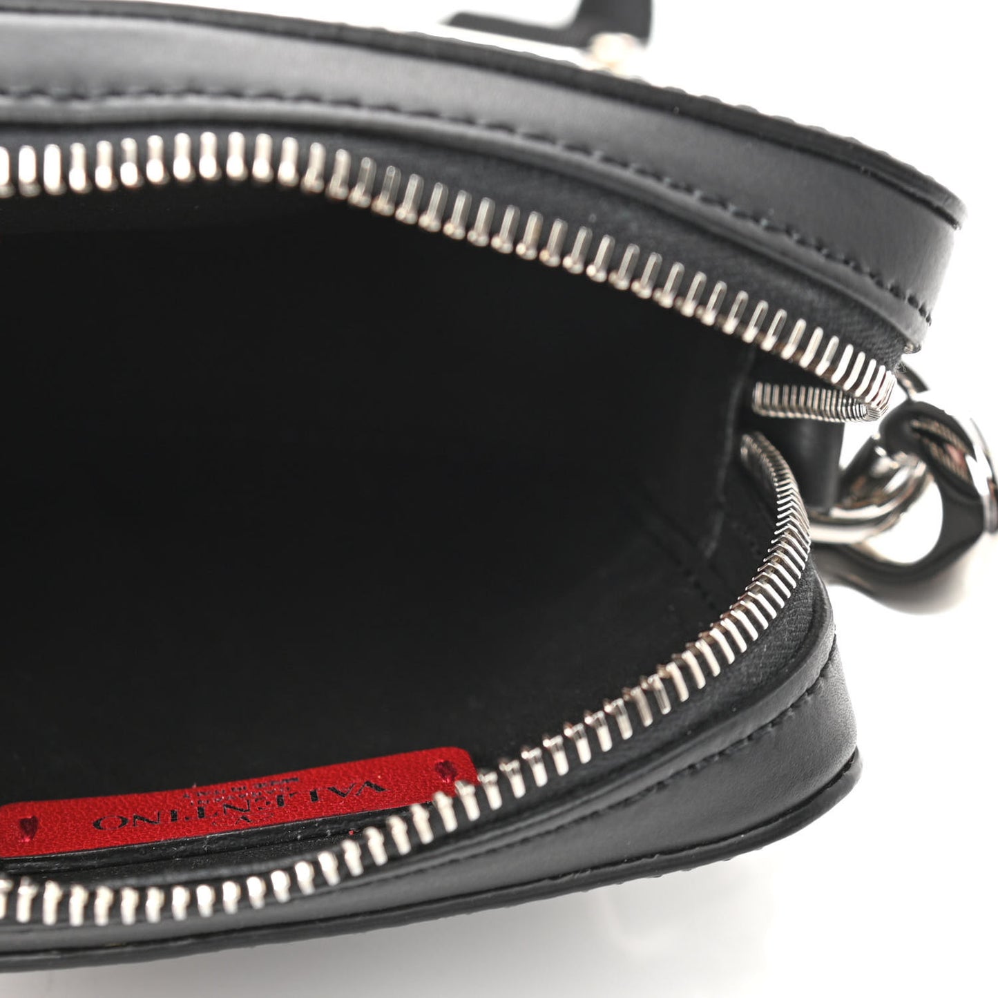 Calfskin VLTN Print Messenger Bag Black