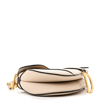 Christian Dior Grained Calfskin Saddle Bag With Strap Caramel Beige 4 of 12