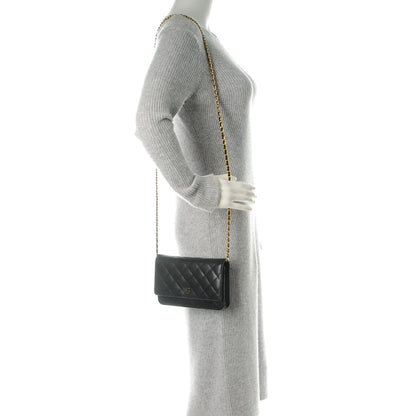 Chanel Caviar Quilted Wallet On Chain WOC Black 2 of 8