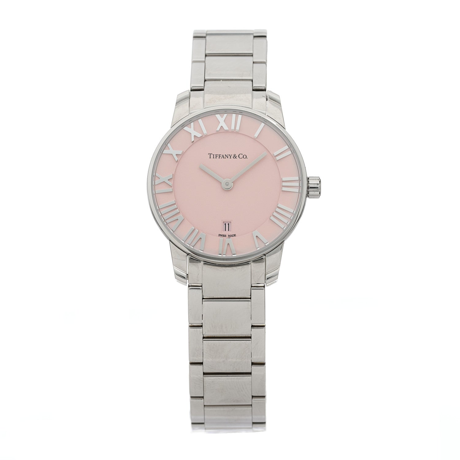 Tiffany Stainless Steel 29mm Atlas 2-Hand Quartz Watch Pink 1 of 5