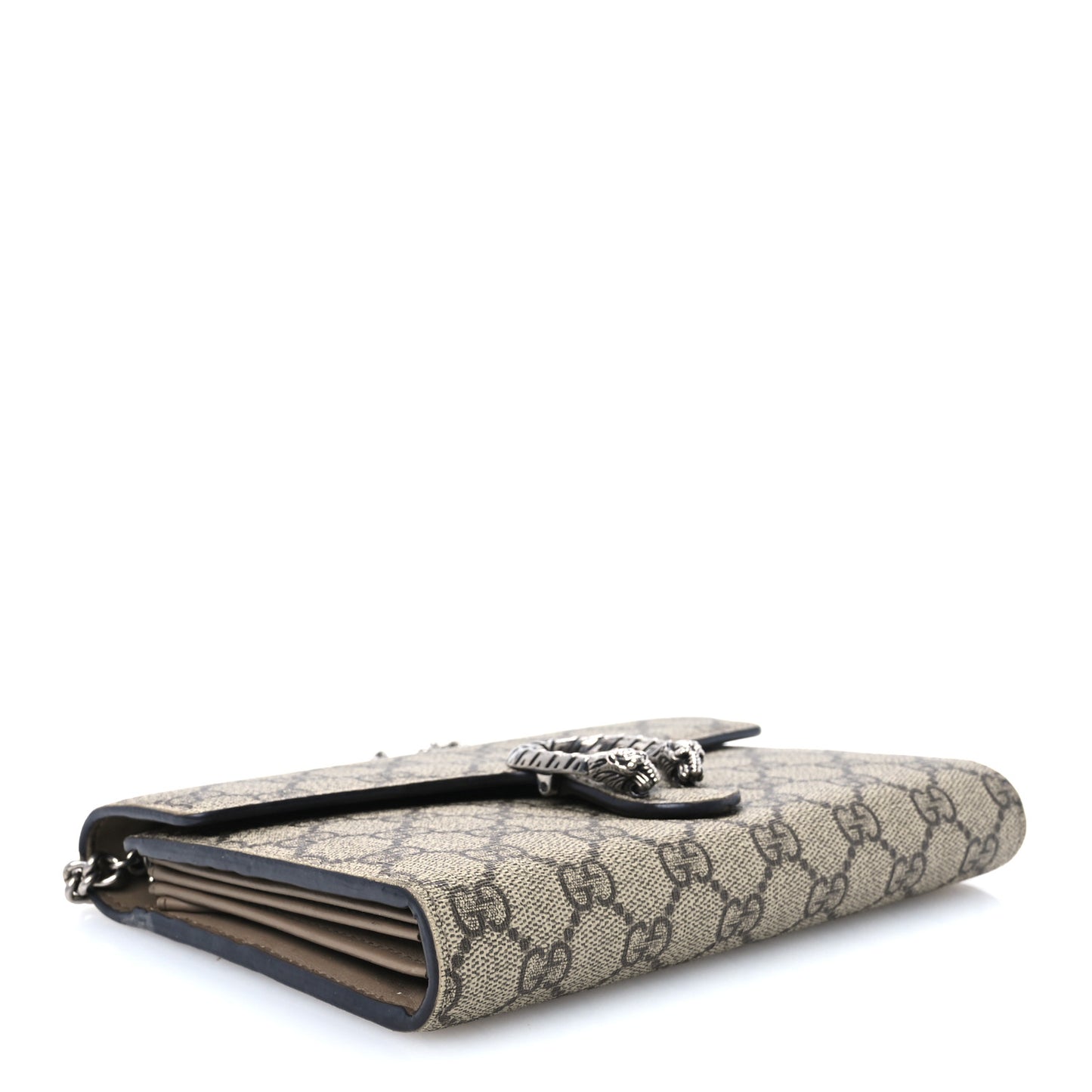 GG Supreme Monogram Mini Dionysus Chain Wallet Beige Taupe