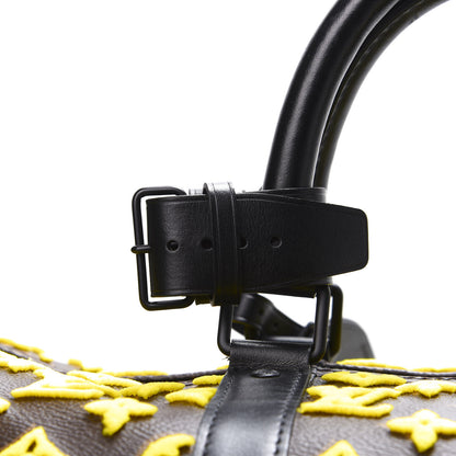 Louis Vuitton Monogram Tuffetage Keepall Triangle Bandouliere 50 Jaune 11 of 12
