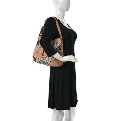 Gucci Canvas Floral Flora Hasler Hobo Beige 2 of 18